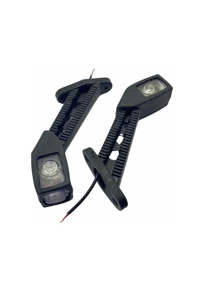 12v-24v Krone Dorse Dış İşaret Boynuz Takoz Lambası Uzun Eğri Ledli Sarı-kırmızı-beyaz 2 Ad