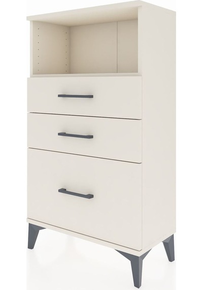 Arges Komodin Tek Raflı 3 Çekmeceli 60x30x106 Aytaşı-aytaşı Aytaşı