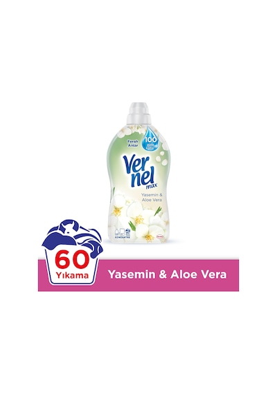 Vernel Max Konsantre Çamaşır Yumuşatıcısı Yasemin & Aloe Vera 1440 ML