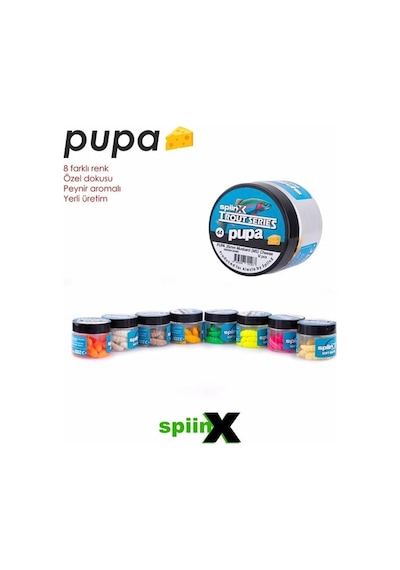 Spıınx Pupa Silikon Yem 35mm 12li Peynir Aromalı Renk: Cheese