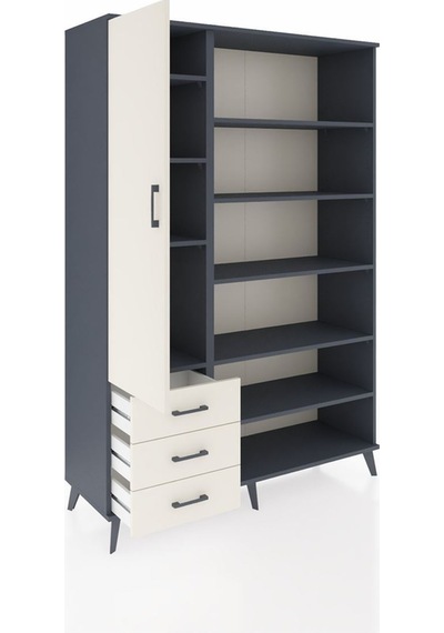 Hyperion Dolap 9 Raflı 3 Çekmeceli 3 Kapaklı 132x44x195 Antrasit-aytaşı/aytaşı Aytası/aytası Hyperion Dolap 9 Raflı 3 Çekmeceli 3 Kapaklı 132x44x195 Antrasit-aytaşı/aytaşı Aytası/aytası
