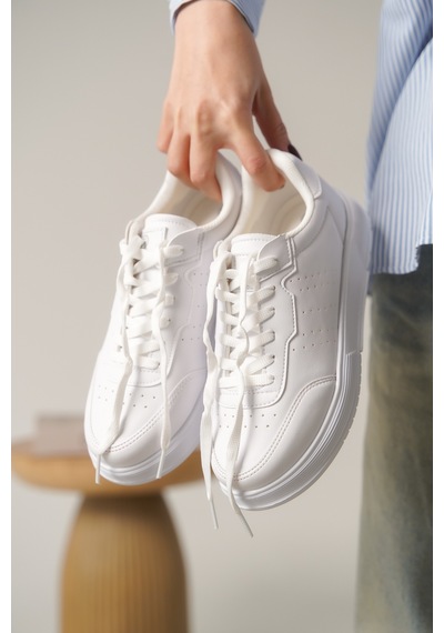 Daxtors D0158 Günlük Ortopedik Kadın Sneaker Spor Ayakkabı Beyaz