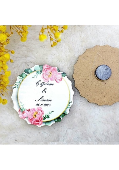 Ahşap Nikah Buzdolabı Magnet 03 30 Adet