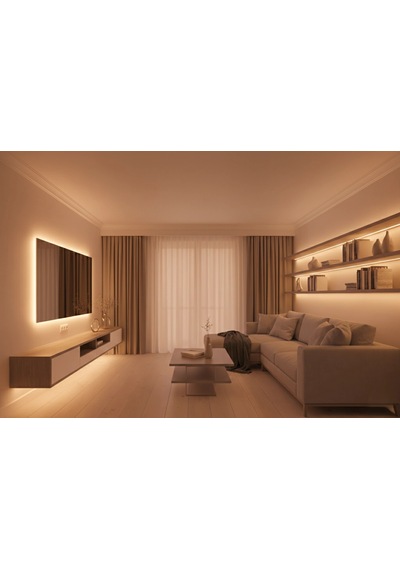 Eco Lounge 5 Metre Cata Ct 4541 İç Mekan 216 Çipli Cob Şerit Led 2700k Amber Işık 12v Çok Renkli