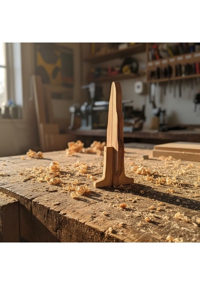 Simdale Wood İsimli Dekoratif Ahşap Selvi Ağacı - Modüler Kaideli