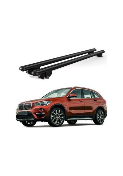 Kanca Bmw X1 2009-2014 Uyumlu Siyah Kilitli Ara Atkı 120cm Port Bagaj Tavan Barı