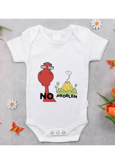 Bk Gift Bk Kids No Problem Tasarımlı Bebek Body Zıbın - Model 1 12-18 Ay Sarı