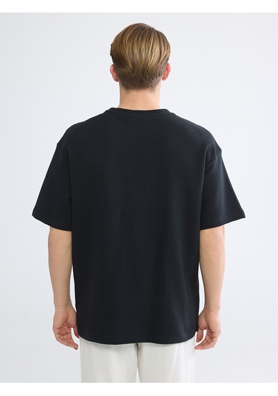 Lc Waikiki Lc Waıkıkı Siyah Oversize Fit Erkek Tişört