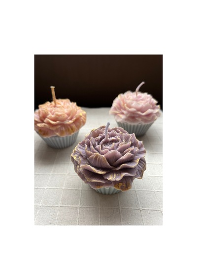 Cupcake Mum 120gr Organik Soya Eflatun Simli