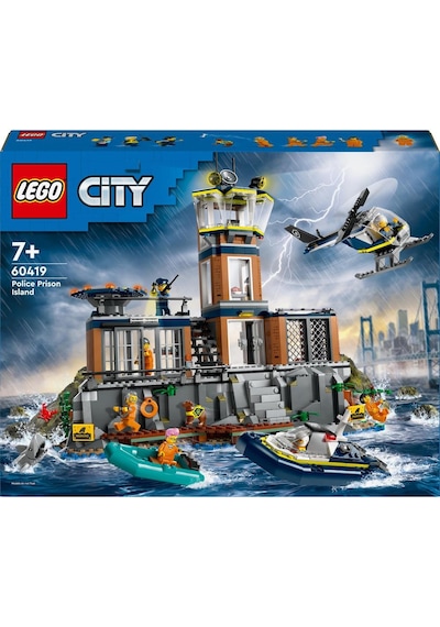 LEGO® City Polis Hapishane Adası 60419 7+ Yaratıcı Oyuncak Yapım Seti - 980 Parça