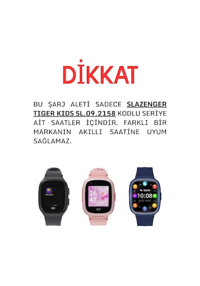 Slazenger Tiger Kids Sl.09.2158 Akıllı Saatler İçin Şarj Aleti Çok Renkli