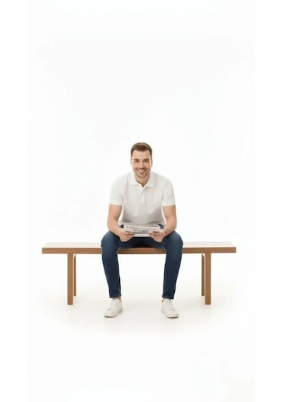 Suma Erkek Pike Kumaş Düğmeli Yaka Regular Fit Günlük Kısa Kol Tişört T-shirt - Beyaz