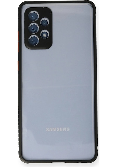 Ilkeshop Newface Samsung Galaxy Uyumlu A72 Kılıf Miami Şeffaf Silikon - Siyah