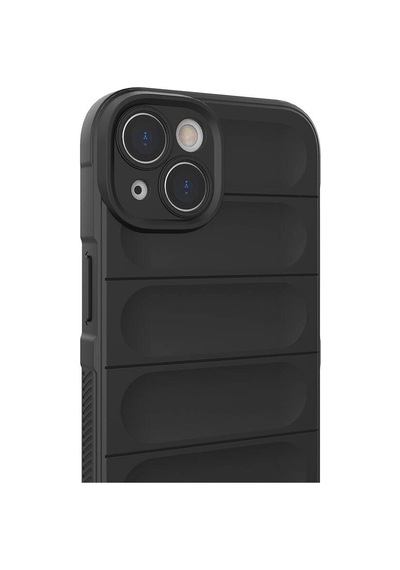 Zore İphone 14 Kılıf Esnek Tpu Oyuklu Arka Yüzey Tasarımlı Ogaa Etnik Silikon Kapak - Siyah