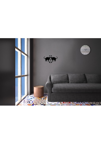 Kedili Hayalet Folyo Sticker 100cm Uzunluk Siyah