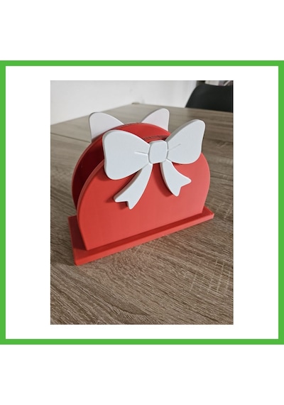 Vaveni Yılbaşı Temalı Peçetelik Noel Dekoratif Masa Peçete Standı Arz Çok Renkli
