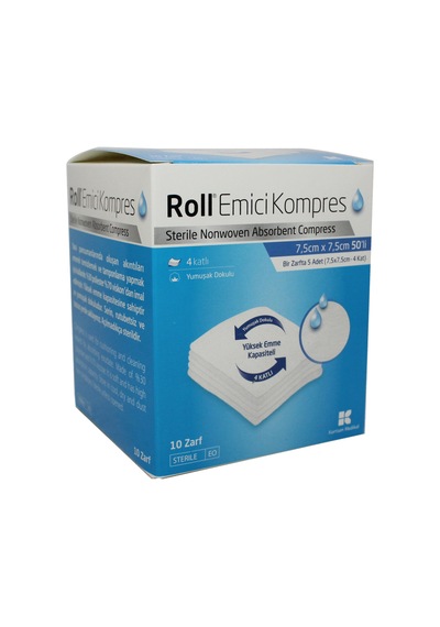 ROLL Emici Kompres Ped 50 li (7,5*7,5)