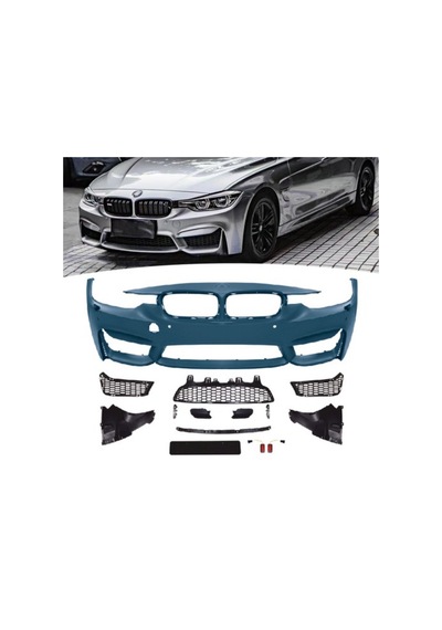 Bmw 3 Serisi F30 M3 Ön Tampon Komple Set Panjurlu Sis Yuvasız 2012- 2017 Arası Uyumlu