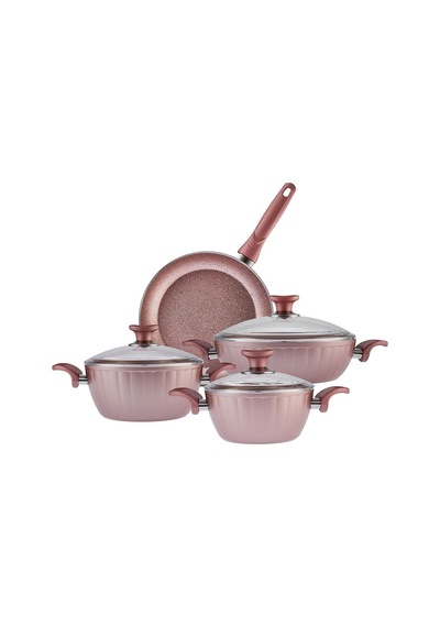 Cookplus Biogranit Dream 7 Parça Tencere Seti Rose