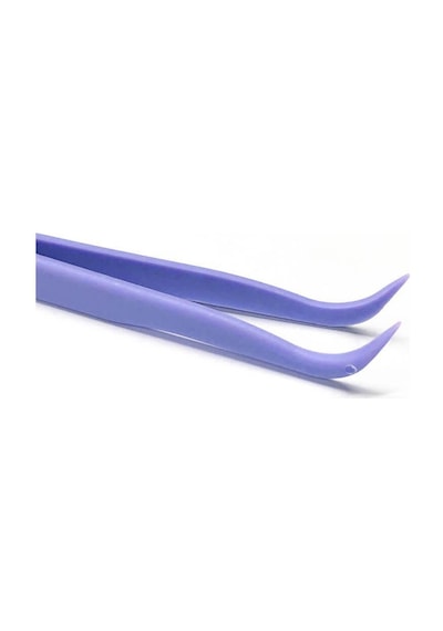 Koodmax Hassas Elektronik Ve El Sanatları Tamir Cımbızı Sert Plastik 11cm Kavisli Cımbız Mor