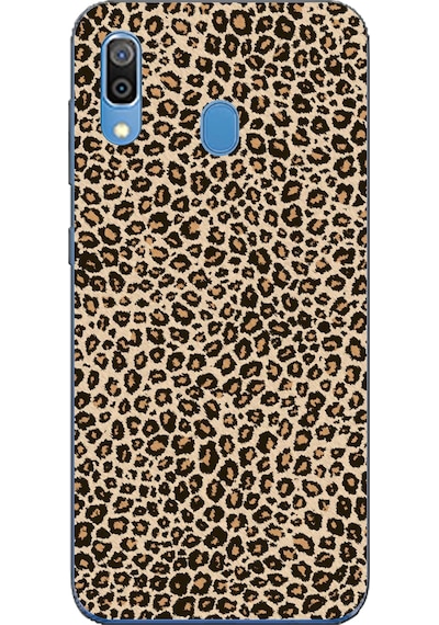 Samsung Galaxy A20 / A30 Uyumlu Leopar Tasarımlı Baskılı Silikon Kılıf Renkli