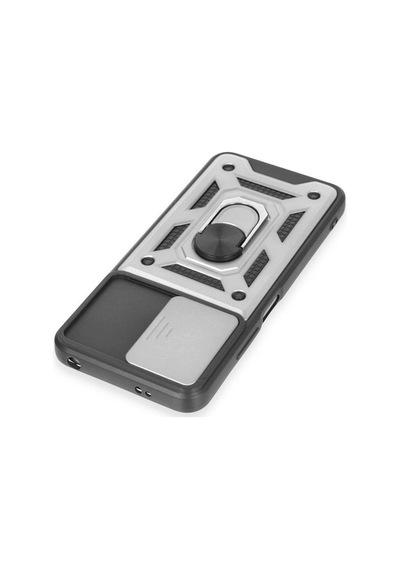 Xiaomi Redmi Note 12 5g Kılıf Pars Lens Yüzüklü Silikon - Gümüş Diğer