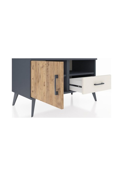 Hyperion Şifonyer 2 Raflı Tek Çekmeceli Tek Kapaklı 88x44x48 Antrasit-çam/aytaşı Çam/aytaşı Hyperion Şifonyer 2 Raflı Tek Çekmeceli Tek Kapaklı 88x44x48 Antrasit-çam/aytaşı Çam/aytaşı
