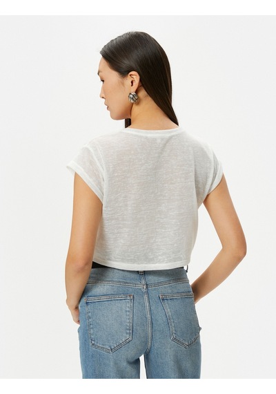 Koton Crop Tişört Kısa Kollu Slim Fit Bisiklet Yaka Beyaz 4sak50020ek 4SAK50020EK000 Beyaz Koton Crop Tişört Kısa Kollu Slim Fit Bisiklet Yaka Beyaz 4sak50020ek 4SAK50020EK000 Beyaz