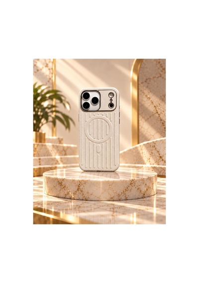 İphone 17/18 Pro Magsafe Uyumlu Premium Deri Dokulu Kılıf Ivory Cream - 936037762 Ivory Cream