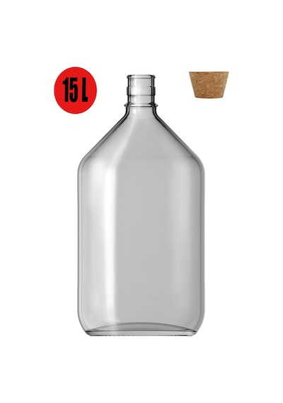 15 Litre Cam Damacana Mantar Kapaklı
