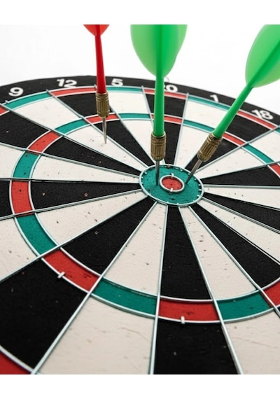 15 İnç Dart Tahtası Seti Dayanıklı Yapı 4 Metal Dart Oku