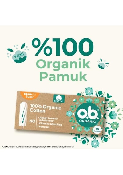 O.b. Tampon Organic Super 16'lı