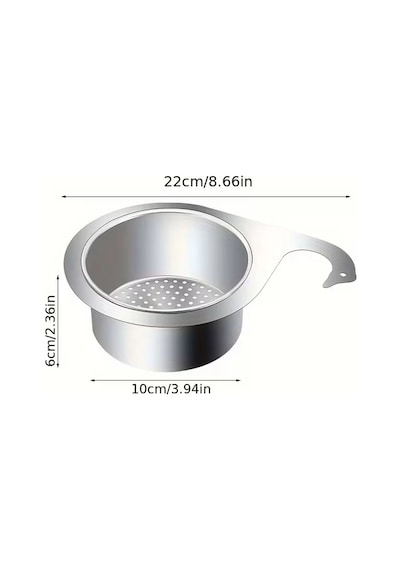 Paslanmaz Çelik Lavabo Süzgeci Musluk Süzgeci Metalik Gri