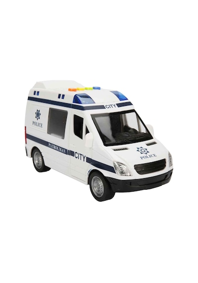 22 Cm Sesli Işıklı Pilli Polis Arabası Ve Ambulans - 1:16 Ölçek Oyuncak Kurtarma Araçlar Çok Renkli