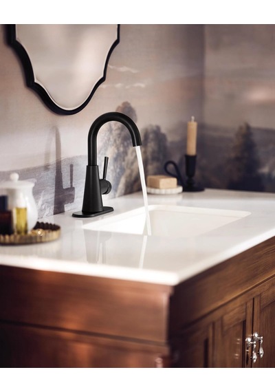 Moen 84021bl Ronan Mat Siyah Tek Delik Modern Banyo Lavabo Batary Diğer