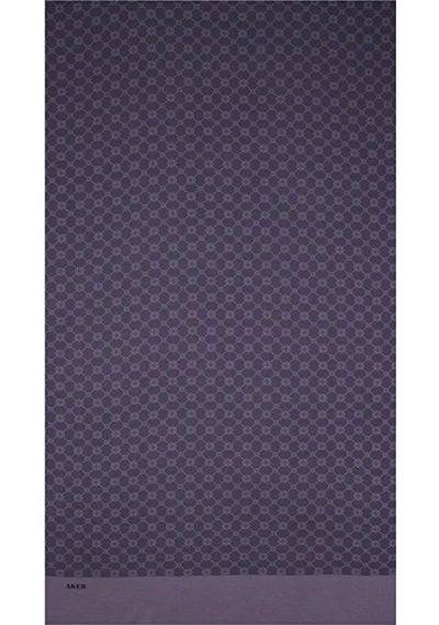 Aker Elegance Monogram Polyester Şal - 1090100 Siyah
