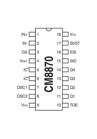 Cm8870 Dıp18  Entegre