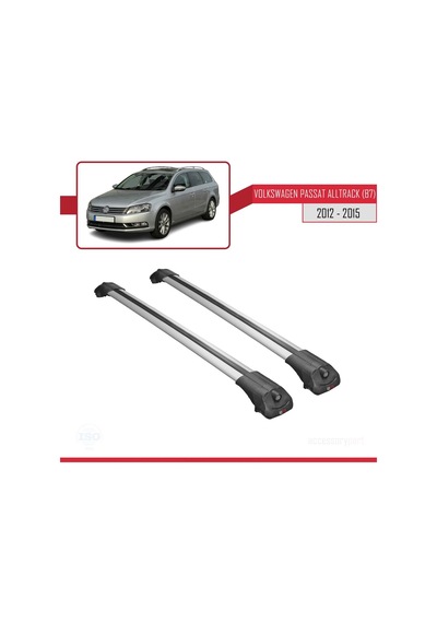 Volkswagen Passat Alltrack B7 2012-2015 Arası İle Uyumlu Ace-1 Ara Atkı Tavan Barı Gri