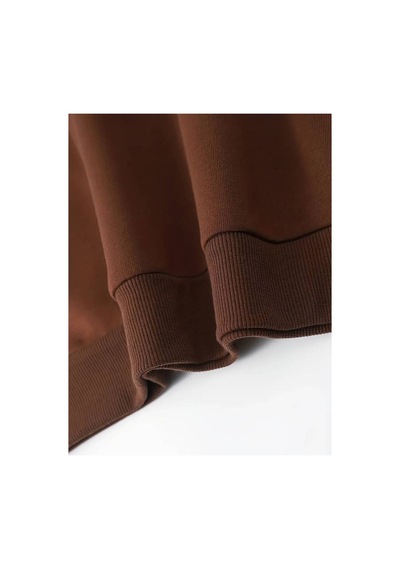 Medinenur New York City Kapüşonlu Sweatshırt Kahverengi