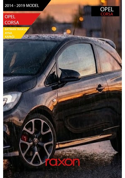 Opel Corsa E 2014-2019 Batman & Yarasa Ayna Kapağı Parlak Piano Black Sport