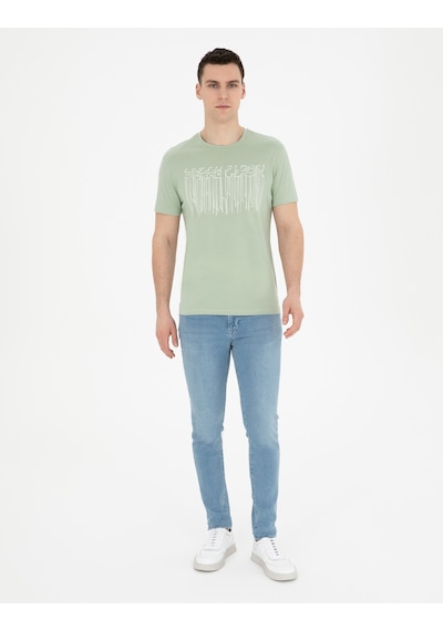Pierre Cardin Erkek Çağla Tişört 50282064-Vr016 Yeşil