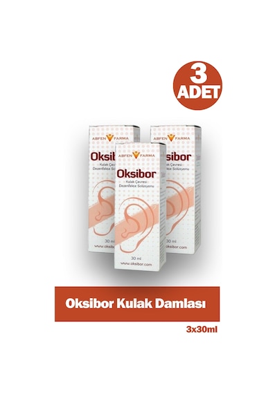 Abfen Farma Oksibor Kulak Damlası 30 Ml 3 Adet
