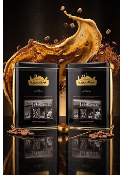 Kahvesi 500 Gr 2 Li Metal Kutu Toplam 1 Kg Geleneksel Kakuleli Dibek Kahvesi