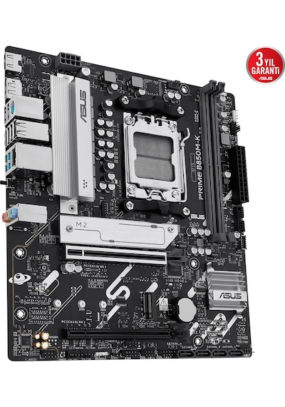 Asus Prıme B850m-k Am5 Ddr5 8400mhz Oc Hdmı Matx Anakart