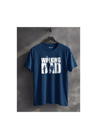 North Whiskers "the Walking Dad" Baskılı %100 Pamuklu Lacivert Babalar Günü Tişörtü Lacivert - 875692286 Lacivert - 875692286 Lacivert