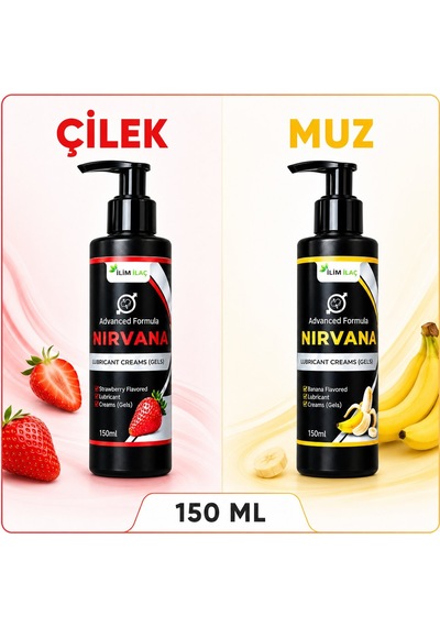 Nirvana Çilek Ve Muz Aromalı Kayganlaştırıcı Jel 2 x 150 ML