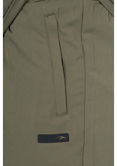 Maraton Sportswear Büyük Beden Erkek Dik Yaka Reglan Kol Basic Haki Eşofman Takımı 21854-Haki