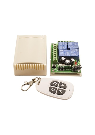 4 Kanal 12V Uzaktan Kumandalı Rf Modülü Alıcı Verici