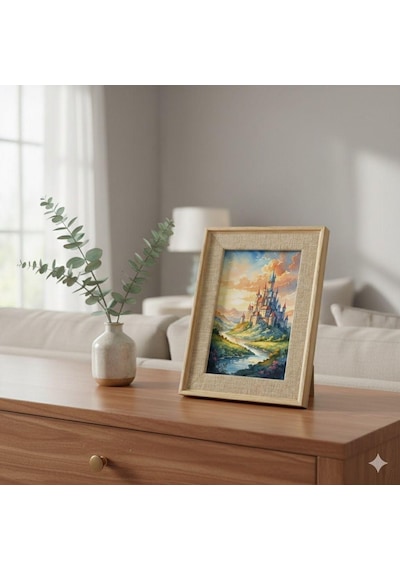Efemark Premium Serisi 13 18 Cm Ahşap Resim Çerçevesi Açık Kahve
