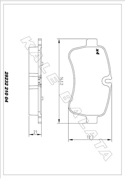 Kale-balata Arka Balata Iveco Daıly Iı-ııı 06 29232-m00-00-kd20 42555917